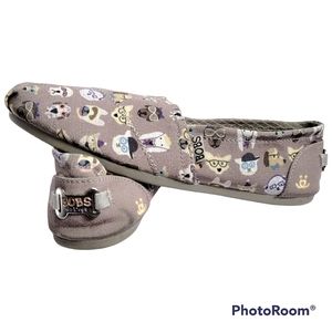 Skechers BOBS for Dogs Memory Foam Canvas Slip On Comfort Flats Shoe